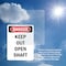 Signmission Keep Out Open Shaft Danger Sign, Vinyl Decal, 7in W x 10in L, 2PK OS-2PACK-DS-D-710-V-2481 - alternate 6